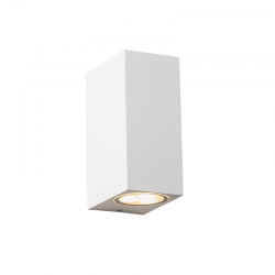 ^GU10 WALL LUMINAIRE 230V AC MATT WHITE IP65 MAX.2X35W