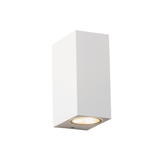 ^GU10 WALL LUMINAIRE 230V AC MATT WHITE IP65 MAX.2X35W