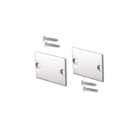 SET OF METAL END CAPS FOR PROFILE P217, 2 PCS WITHOUT HOLE