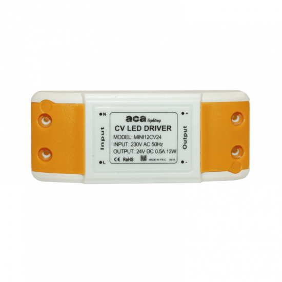 MINI PLASTIC 12W CV LED DRIVER 230V-24V 0.5A IP20 MINI PLASTIC 12W CV LED DRIVER 230V-24V 0.5A IP20