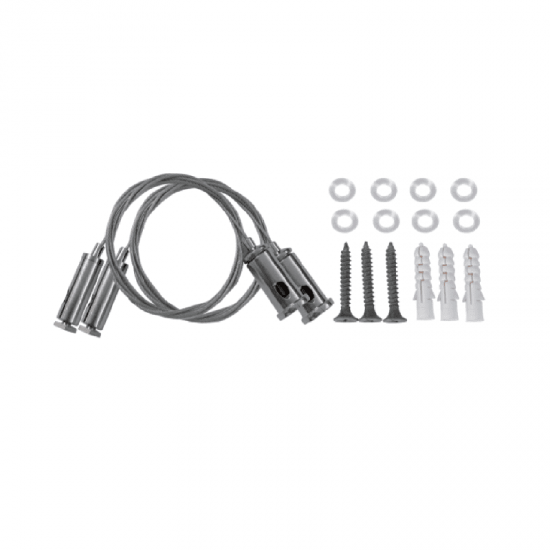 HANGING KIT FOR PROFILE WITH 1PC STEEL WIRE 2m & INSTALLATION ACCESSORIES