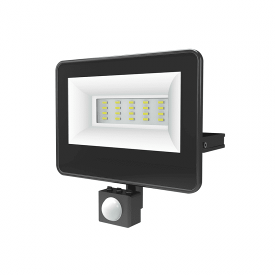 BLACK SENSOR LED SMD FLOOD LUMINAIRE IP66 20W 4000K 2070Lm 230V AC RA80 BLACK SENSOR LED SMD FLOOD LUMINAIRE IP66 20W 4000K 2070Lm 230V AC RA80
