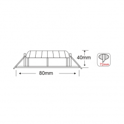 SQUARE N.MAT MOV. LED SPOT 6W 3000K 410Lm COB 230V 60° Ra80 SQUARE N.MAT MOV. LED SPOT 6W 3000K 410Lm COB 230V 60° Ra80
