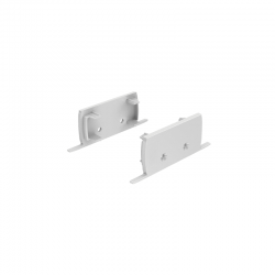 SET OF GREY PLASTIC END CAPS FOR P50N, 2 WITHOUT HOLE