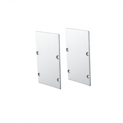 SET OF METAL END CAPS FOR PROFILE P288, 2 PCS WITHOUT HOLE