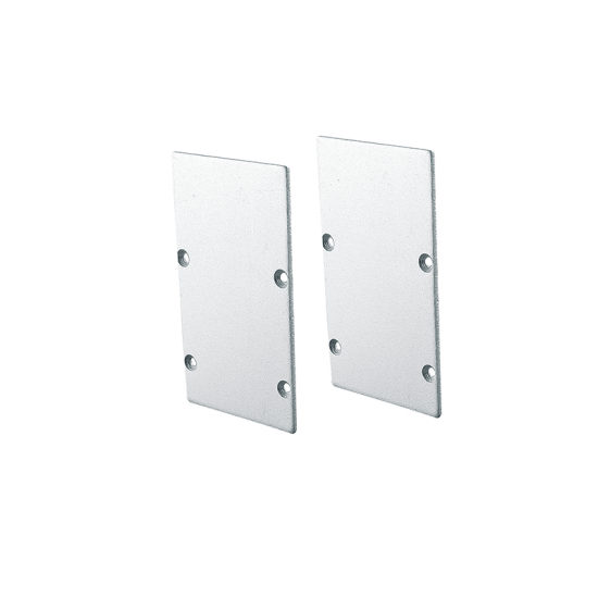 SET OF METAL END CAPS FOR PROFILE P288, 2 PCS WITHOUT HOLE