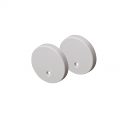 SET OF SILVER PLASTIC END CAPS FOR PROFILE P230, 2 PCS WITHOUT HOLE