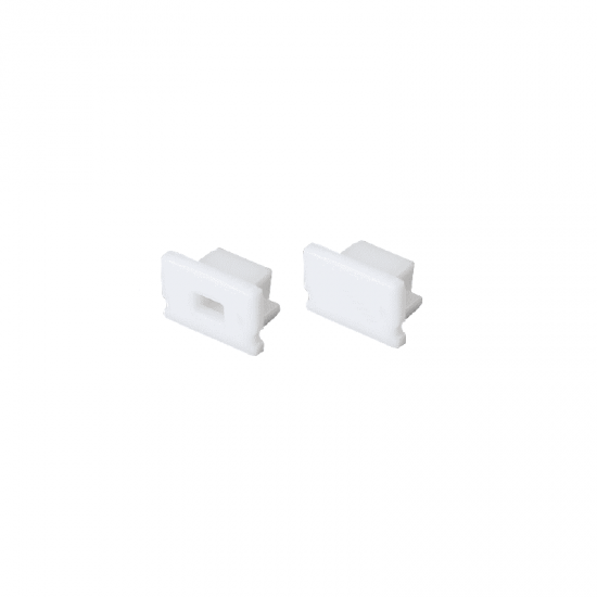 SET OF WHITE PLASTIC END CAPS FOR P127 1PC WITH HOLE & 1PC WITHOUT HOLE SET OF WHITE PLASTIC END CAPS FOR P127 1PC WITH HOLE & 1PC WITHOUT HOLE