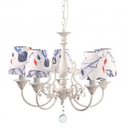 ΚΡΕΜ Φ/Σ 5ΧΕ14 ΜΕΤΑΛΛΙΚΟ ΛΕΥΚΟ-ΜΠΛΕ+ΑΜΠΑΖΟΥΡ NAVY Φ60ΧΗ93CM