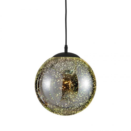 ΚΡΕΜΑΣΤΟ Φ/Σ 3D ΓΥΑΛΙ+ΜΕΤΑΛΛΙΚΗ ΜΑΥΡΗ ΑΝΑΡΤΗΣΗ Φ25ΧΗ150CM