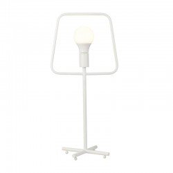 ΕΠΙΤΡΑΠΕΖΙΟ Φ/Σ 1ΧΕ27 ΛΕΥΚΟ ΜΕΤΑΛΛΙΚΟ 30Χ23ΧΗ63CM