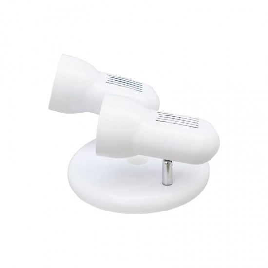 ΡΟΖΕΤΑ ΜΕ 2 ΣΠΟΤ ΚΙΝΗΤΑ R63 E27 ΛΕΥΚΑ ΡΟΖΕΤΑ ΜΕ 2 ΣΠΟΤ ΚΙΝΗΤΑ R63 E27 ΛΕΥΚΑ