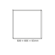 CEILING ALUM FRAME 60x60x6.5cm FOR OTIS, OTIS*N, PILO & ROVE LED PANELS (WITH SCREWS)