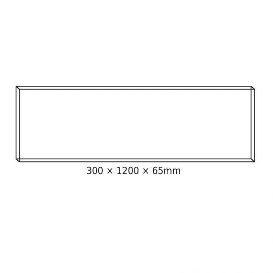 CEILING ALUM FRAME 30x120x6.5cm FOR OTIS, OTIS*N, PILO & ROVE LED PANELS (WITH SCREWS)