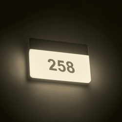 ^LED SMD WALL LUMINAIRE 13W 650LM 120° 230V AC 3.000K DARK GREY CRI80 IP65 30.000HRS