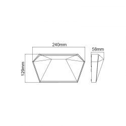 ^LED SMD WALL LUMINAIRE 10W 400LM 120° 230V AC 3.000K DARK GREY CRI80 IP65 30.000HRS ^LED SMD WALL LUMINAIRE 10W 400LM 120° 230V AC 3.000K DARK GREY CRI80 IP65 30.000HRS