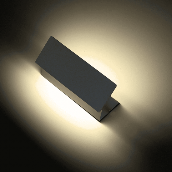^LED SMD WALL LUMINAIRE 7W 210LM 190° 230V AC 3.000K DARK GREY CRI80 IP54 30.000HRS