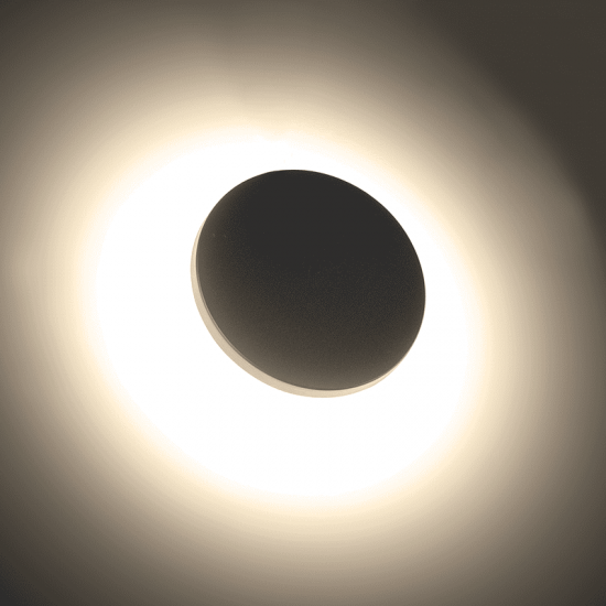 ^LED SMD WALL LUMINAIRE 8W 450LM 110° 230V AC 3.000K DARK GREY CRI80 IP54 30.000HRS