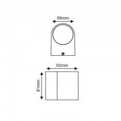 ^LED HP WALL LUMINAIRE 4W 230LM 40° 230V AC 3.000K DARK GREY CRI80 IP65 30.000HRS