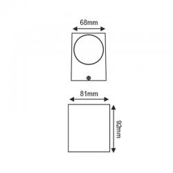 ^GU10 WALL LUMINAIRE 230V AC GOLDEN BLACK IP65 MAX.35W ^GU10 WALL LUMINAIRE 230V AC GOLDEN BLACK IP65 MAX.35W