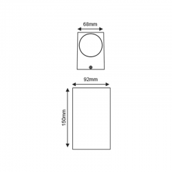 ^GU10 WALL LUMINAIRE 230V AC MATT WHITE IP65 MAX.2X35W ^GU10 WALL LUMINAIRE 230V AC MATT WHITE IP65 MAX.2X35W