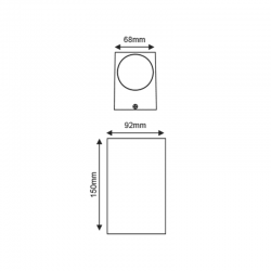 ^GU10 WALL LUMINAIRE 230V AC GOLDEN BLACK IP65 MAX.2X35W ^GU10 WALL LUMINAIRE 230V AC GOLDEN BLACK IP65 MAX.2X35W