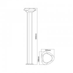 ^LED SMD POST LUMINAIRE 7W 520LM 330° 230V AC 3.000K DARK GREY CRI80 IP54 30.000HRS