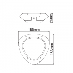 ^LED SMD WALL LUMINAIRE 7W 520LM 330° 230V AC 3.000K DARK GREY CRI80 IP54 30.000HRS