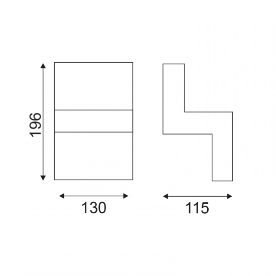 STAIR 8W COB EPISTAR LED 3000K 230V GREY