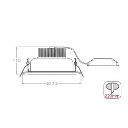 Φ/Σ ΧΩΝ. ΟΡΟΦ. 30W 2700K 66LEDs EPISTAR 2840Lm IP44 SMD57