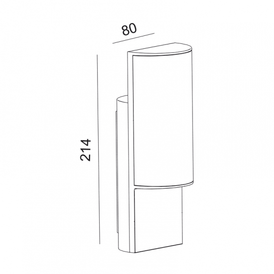 WALL LUMINAIRE HEMI SMD LED 8W 620Lm 3000K 230V IP44 Ra>80