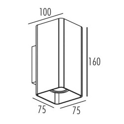 LED ΑΠΛ.ΤΟΙΧ 230V 2X7W 677Lm 3000K 36,5° EXTRUS UPDOWN ΣΤΡΟΓ