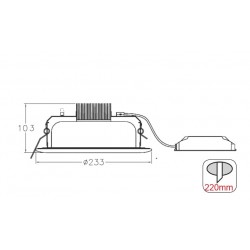 Φ/Σ ΧΩΝ. ΟΡΟΦ. 20W 2700K 44LEDs EPISTAR 1870Lm IP44 SMD5730