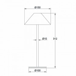 ^LED SMD TABLE BATTERY LUMINAIRE 3W 140LM 3.000K MATT WHITE 270° CRI80 IP54 ^LED SMD TABLE BATTERY LUMINAIRE 3W 140LM 3.000K MATT WHITE 270° CRI80 IP54