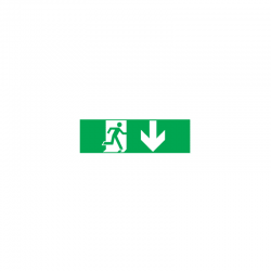 ARROW DOWN STICKER FOR EXIT/EMERGENCY LIGHTING