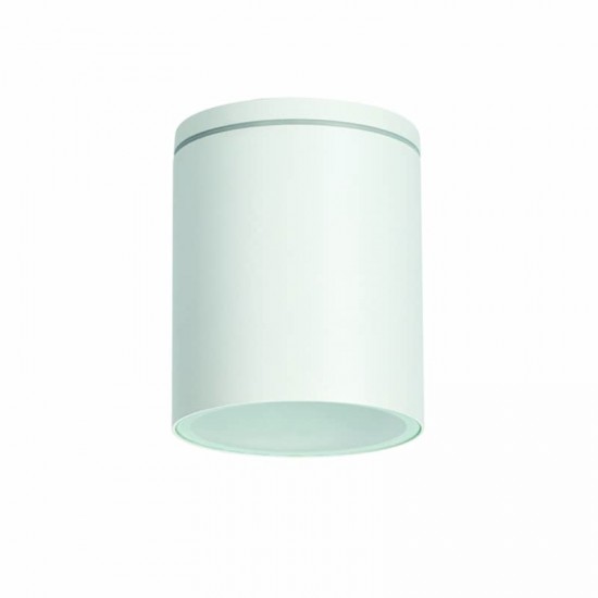 ^GU10  ROUND CEILING LUMINAIRE 230V AC MATT WHITE IP65 GU10 MAX.35W