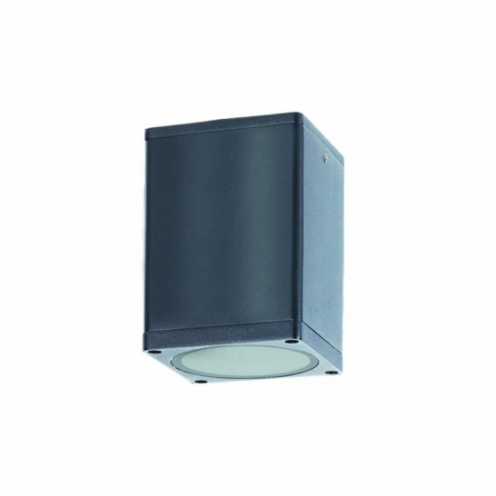 ^E27 PAR30 SQUARE CEILING LUMINAIRE 230V AC DARK GREY IP65 MAX.35W