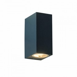 GU10 WALL LUMINAIRE PLASTIC 230V AC DARK GREY IP65 MAX.2X3W LED