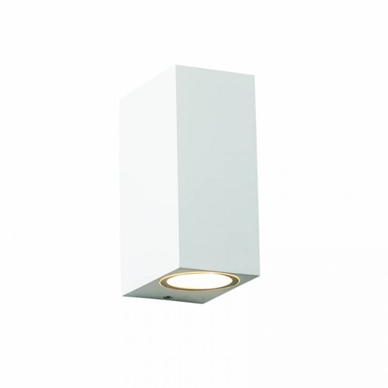 GU10 WALL LUMINAIRE PLASTIC 230V AC WHITE IP65 MAX.2X3W LED