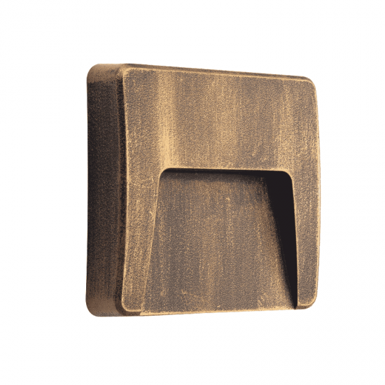 LED WALL SQUARE LUMINAIRE RUST 230V AC IP65 3W 3000K 200LM RA80 LED WALL SQUARE LUMINAIRE RUST 230V AC IP65 3W 3000K 200LM RA80