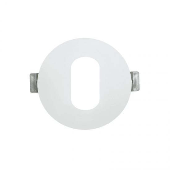 ^  ΣΠΟΤ Νο618 ΣΤΡΟΓΓΥΛΟ ΟΒΑΛ ΛΕΥΚΟ ΑΛΟΥΜΙΝΙΟΥ H88