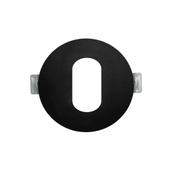 ^  ΣΠΟΤ Νο618 ΣΤΡΟΓΓΥΛΟ ΟΒΑΛ ΜΑΥΡΟ ΑΛΟΥΜΙΝΙΟΥ H88