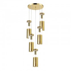 ΚΡΕΜΑΣΤΟ Φ/Σ 5ΧΕ27 ΟΡΕΙΧΑΛΚΟ ΓΥΑΛΙ+ΜΕΤΑΛΛΟ Φ37ΧΗ180