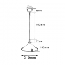 ΚΑΜΠΑΝΑ Φ250 Ε27 MAX 26W IP65  ΜΠΛΕ