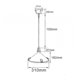 ΚΑΜΠΑΝΑ Φ310 Ε27 MAX 36W IP65 ΜΠΛΕ