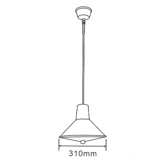 ΚΑΜΠΑΝΑ Φ310 Ε27 MAX 36W IP45 ΜΠΛΕ