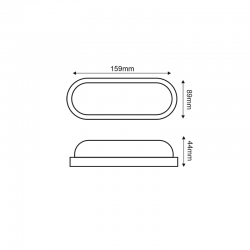 LED PC WHITE WALL LUMINAIRE 230V AC IP65 10W 900lm 3000K 110° Ra80