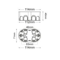FL.MOUNT.JUNCT.HOLLOW WALLS BOX 3 MODULES FL.MOUNT.JUNCT.HOLLOW WALLS BOX 3 MODULES