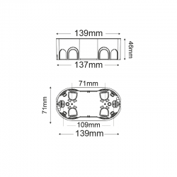 FL.MOUNT.JUNCT.HOLLOW WALLS BOX 4 MODULES FL.MOUNT.JUNCT.HOLLOW WALLS BOX 4 MODULES