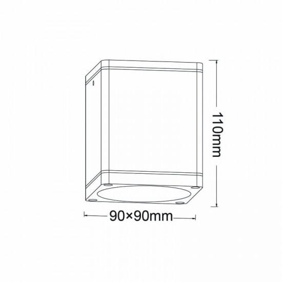 ^GU10 SQUARE CEILING LUMINAIRE 230V AC MATT WHITE IP65 GU10 MAX.35W ^GU10 SQUARE CEILING LUMINAIRE 230V AC MATT WHITE IP65 GU10 MAX.35W